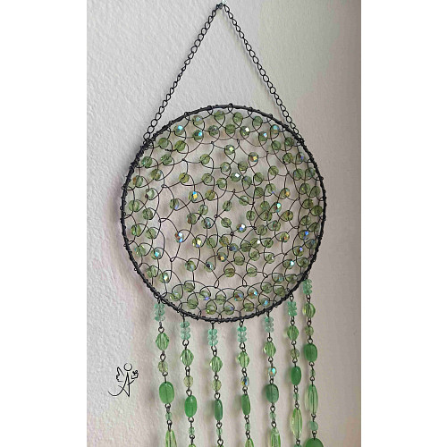 Drátěná slunohra - zvonkohra jarní energie 12 x 42 cm