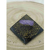 Orgonitová pyramida malá - ametyst a šungitový pudr 4 x 4 cm