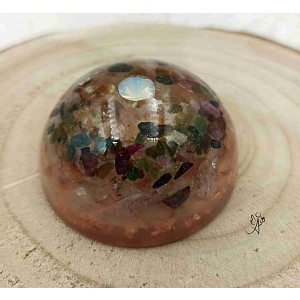 Orgonitová polokoule Štěstí v odhodlání 6 x 3,5 cm