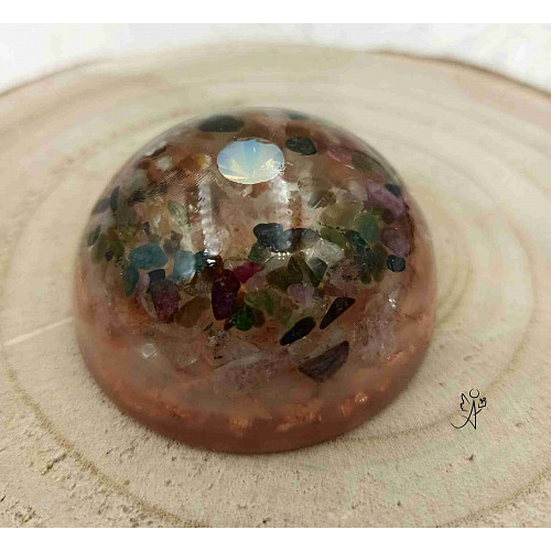 Orgonitová polokoule Štěstí v odhodlání 6 x 3,5 cm