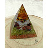 Orgonitová pyramida Ochrana všech Pannen - pro pohodu a lásku 6 x 6 cm